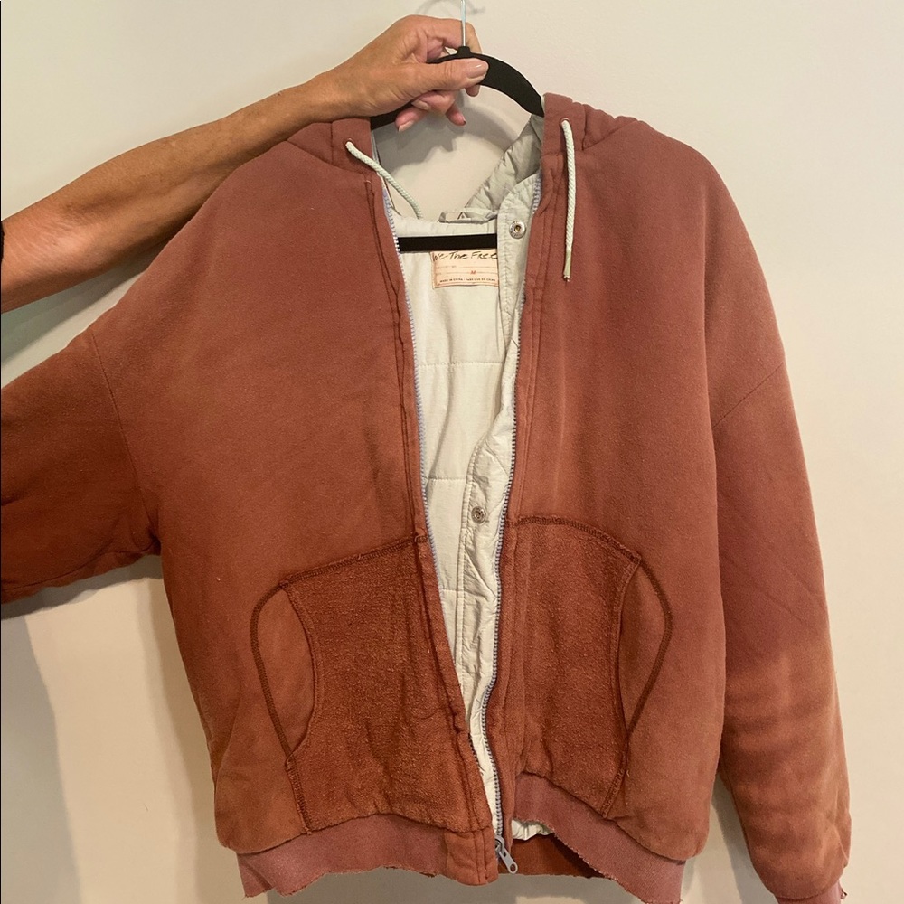 Free People reversible sweatshirt jacket